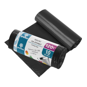 Worki na śmieci 120L z folii LDPE 10 sztuk RAVI